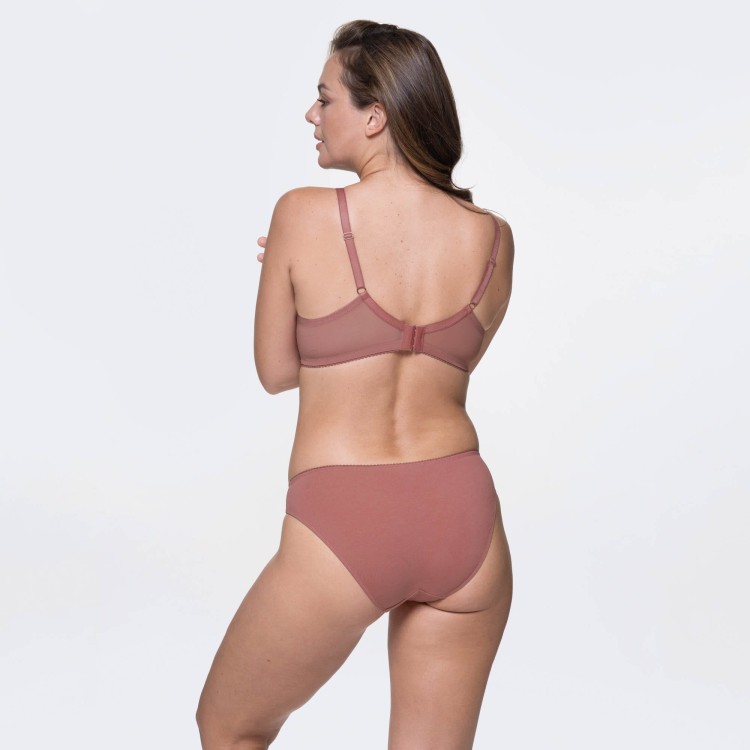 Miękki biustonosz na fiszbinie z organicznej bawełny i koronki