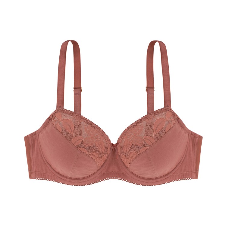 Miękki biustonosz na fiszbinie z organicznej bawełny i koronki