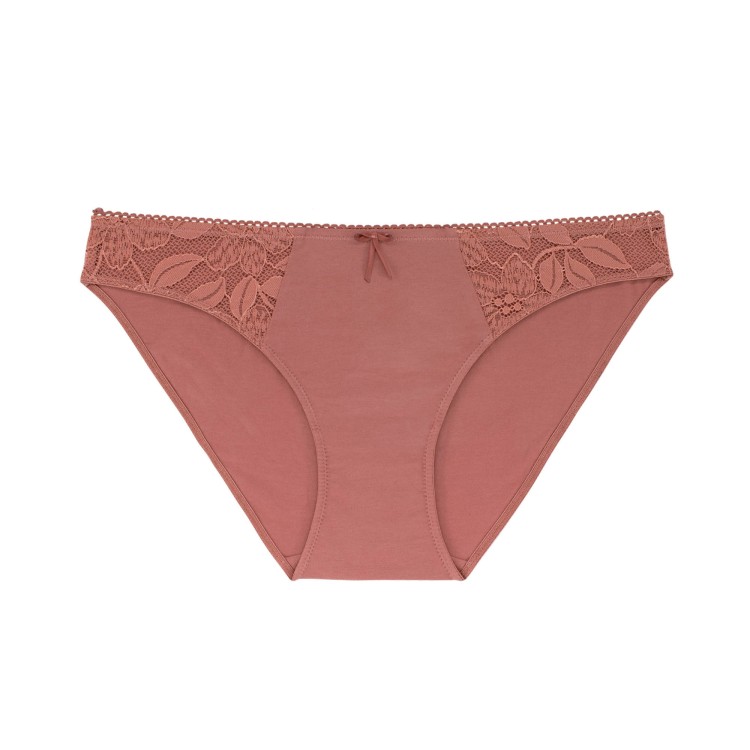 Klasyczne bawełniane figi damskie z koronką