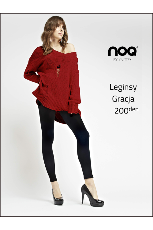 200 DEN Legginsy z mikrofibry czarne Gracja