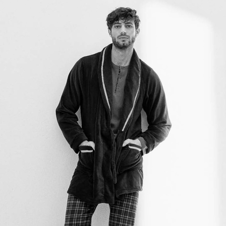 Szlafrok męski krótki wiązany