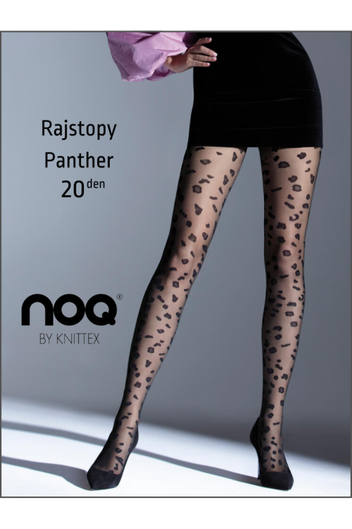 30 DEN Rajstopy z zwierzęcym wzorem Panther