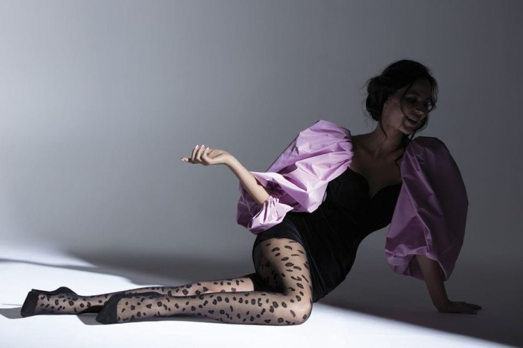 30 DEN Rajstopy z zwierzęcym wzorem Panther