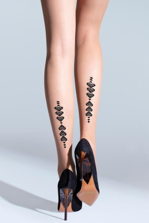 20 den Ozdobne rajstopy z wzorem Arise