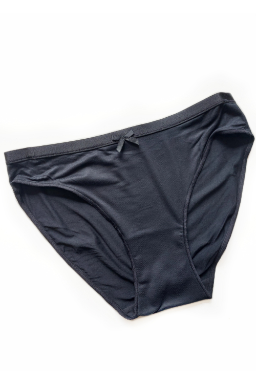 BAMBOO Figi bambusowe, z płaskimi szwami czarne