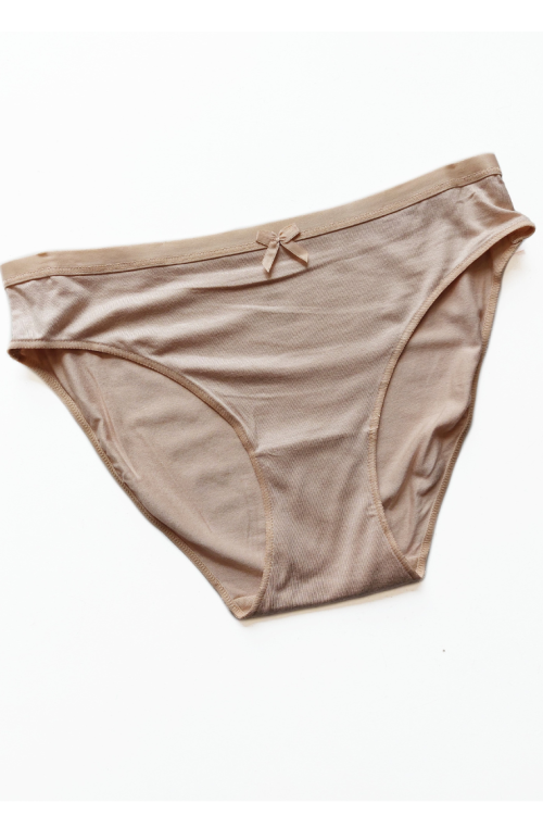 BAMBOO Figi bambusowe, z płaskimi szwami beżowe