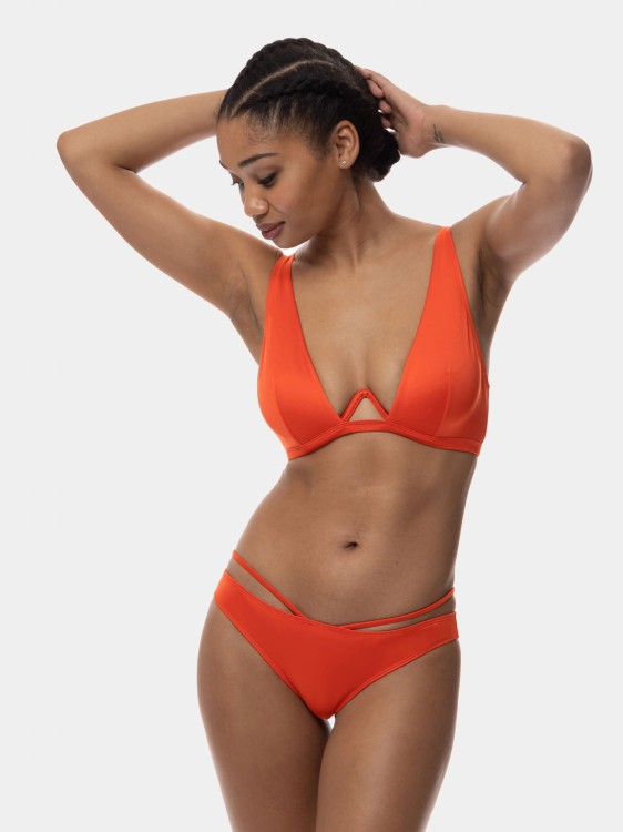 Strój kąpielowy bikini w kolorze neonowego pomarańczu