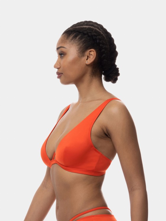 Strój kąpielowy bikini w kolorze neonowego pomarańczu
