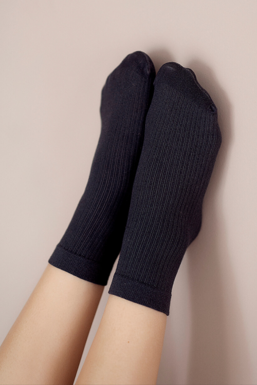 Skarpetki bezuciskowe z wiskozy 1 para nero