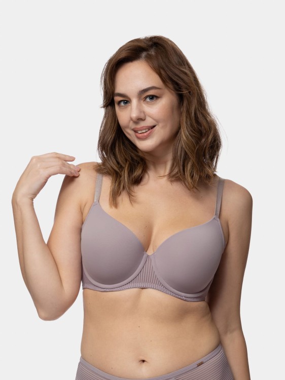 Usztywniany biustonosz na fiszbinie typu T-shirt bra