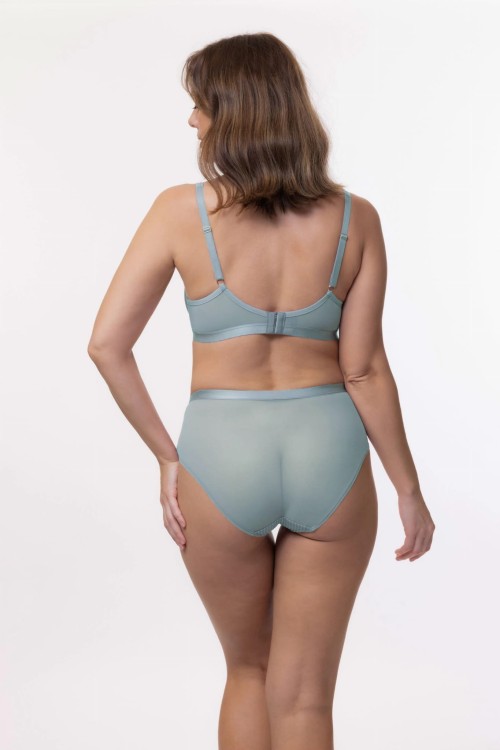 Zabudowany miękki biustonosz na fiszbinie w kolorze miętowym