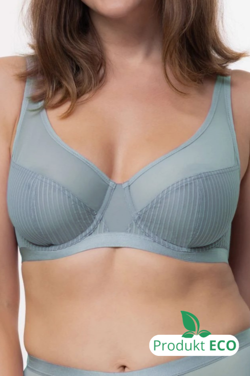 Zabudowany miękki biustonosz na fiszbinie w kolorze miętowym