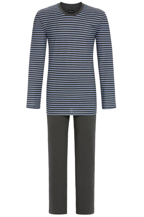 Bawełniana piżama męska z długim rękawem i długimi spodniami