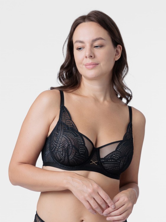 Miękki biustonosz na fiszbinie na większe biusty