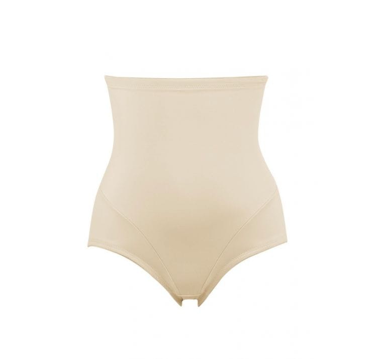 Wysokie figi modelujące wykończone fiszbinami i silikonem beżowe