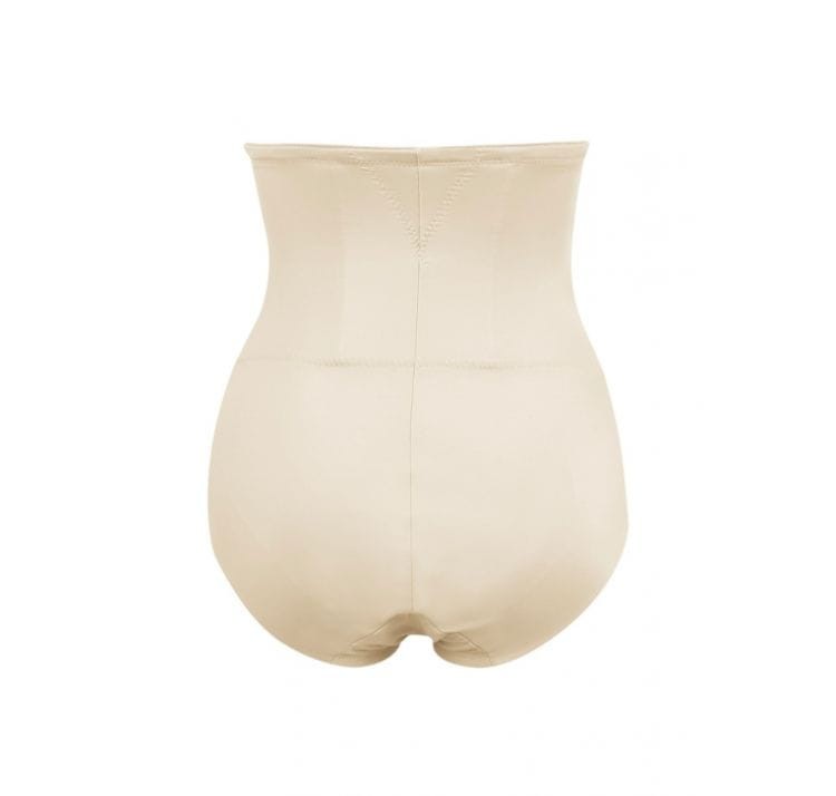 Wysokie figi modelujące wykończone fiszbinami i silikonem beżowe