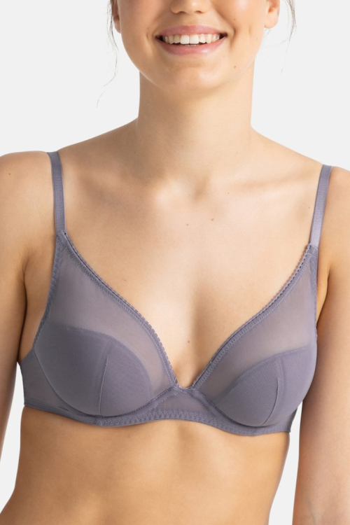 Biustonosz typu braletka na fiszbinie lekko usztywniany