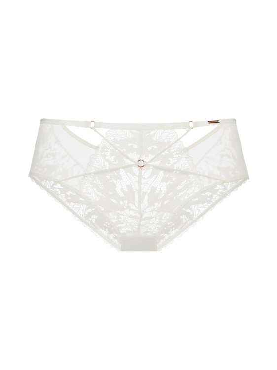 KIN Wysokie figi damskie koronkowe kremowe