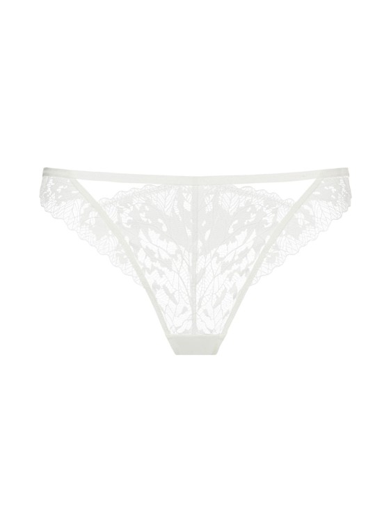 KIN Stringi damskie koronkowe kremowe