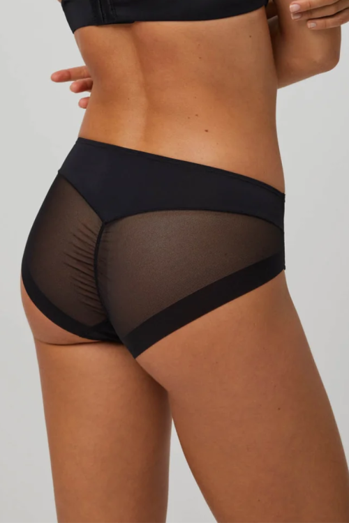 Bezszwowe figi czarne z tyłem z siateczki