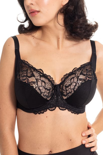 Biustonosz miękki z fiszbiną czarny