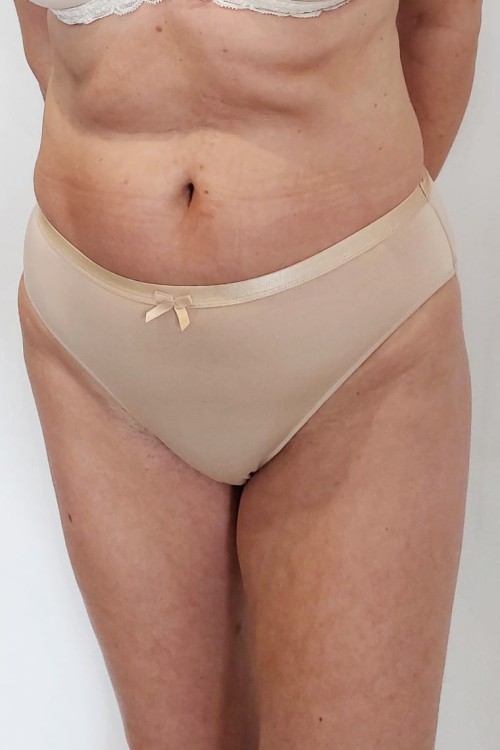 BAMBOO Figi bambusowe, z płaskimi szwami beżowe