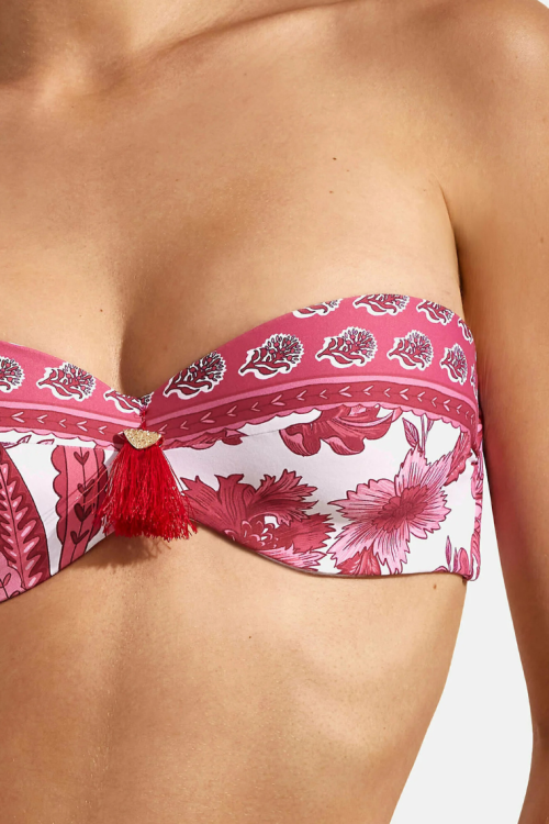 Strój kąpielowy dwuczęściowy z biustonoszem typu bandeau
