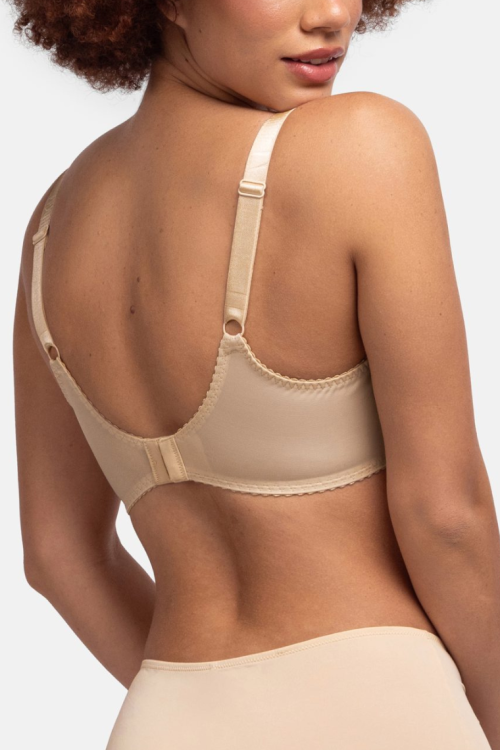 Biustonosz miękki z fiszbiną na średni i większy biust beżowy