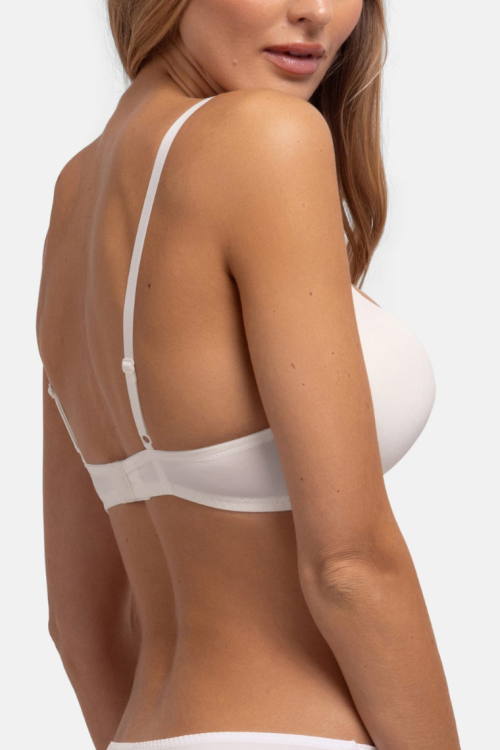 MAX PUSH UP Biustonosz maksymalnie powiększający biust kremowy