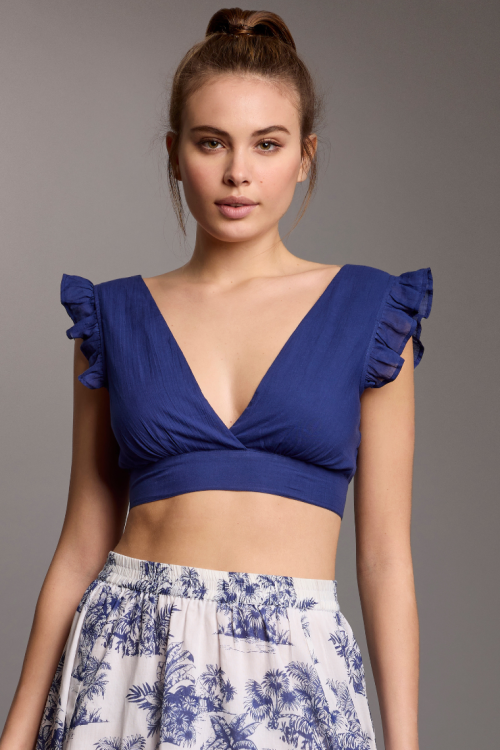 Krótki top z bawełny/ crop top