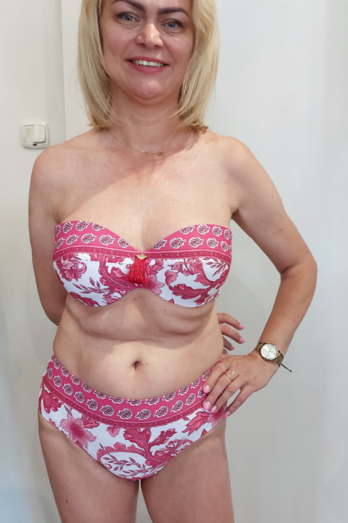 Strój kąpielowy dwuczęściowy z biustonoszem typu bandeau
