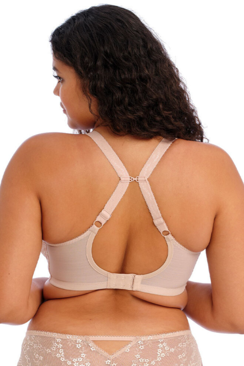 Miękki beżowy biustonosz na fiszbinie typu plunge