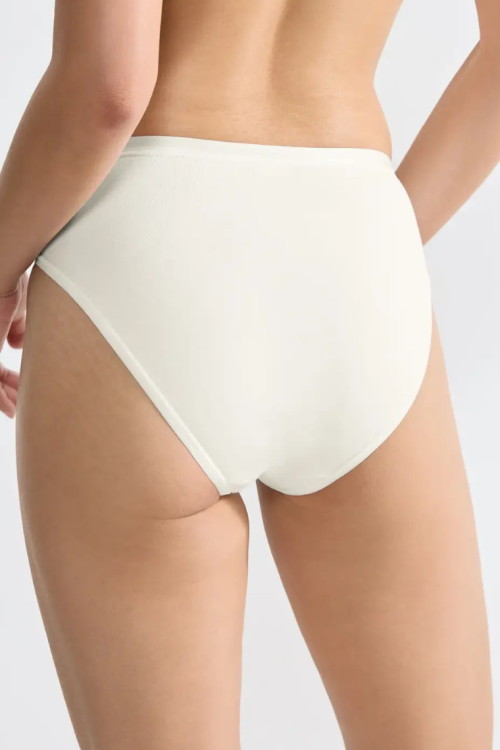 Bawełniane figi damskie high leg białe