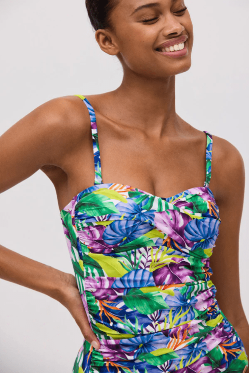 Modelujący jednoczęściowy strój kąpielowy bandeau