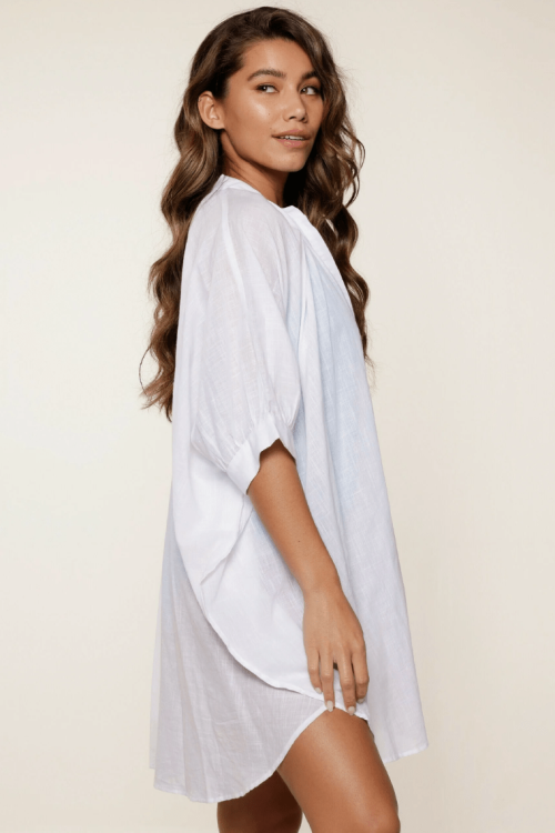 Lekka bawełniana tunika plażowa/ kaftan