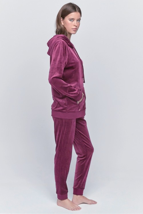 Sportowy komplet damski rozpinany z kapturem