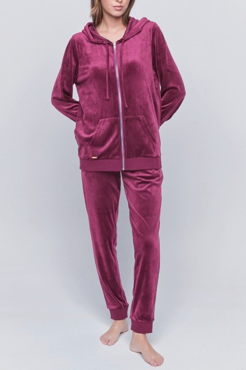 Sportowy komplet damski rozpinany z kapturem