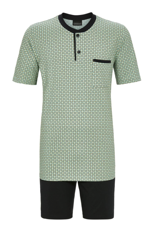 Bawełniana piżama męska z krótkim rękawem i szortami