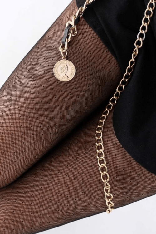 Rajstopy kabaretki o drobnym splocie ze wzorem w kropki/ groszki Facile