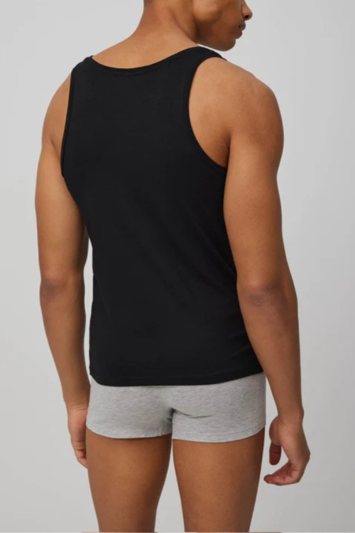 Męski podkoszulek bawełniany czarny