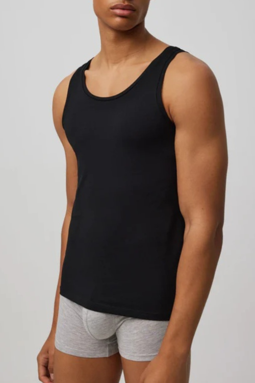 Męski podkoszulek bawełniany czarny