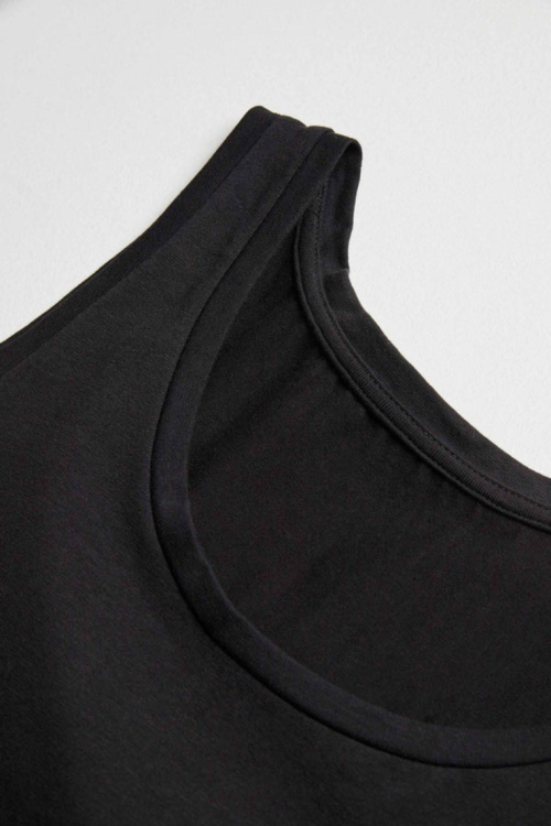 Męski podkoszulek bawełniany czarny