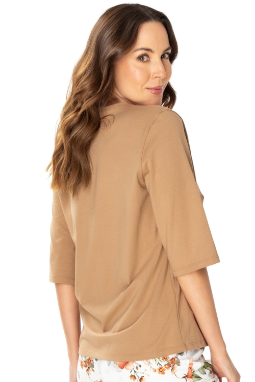 Elegancka piżama bawełniana z rękawem 3/4