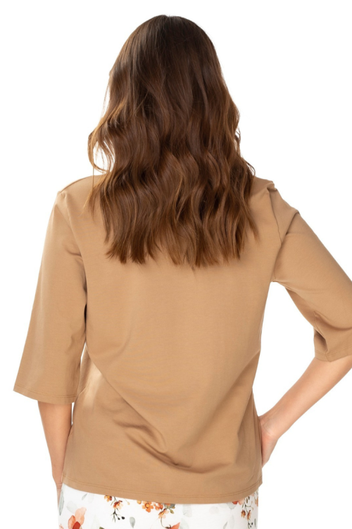 Elegancka piżama bawełniana z rękawem 3/4