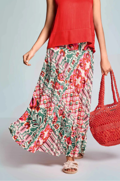 Wzorzysta spódnica maxi