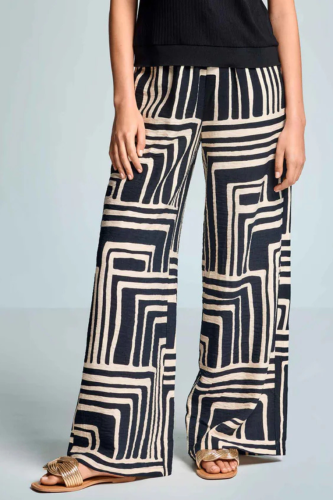 Luźne spodnie damskie z ryonu