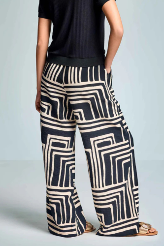 Luźne spodnie damskie z ryonu