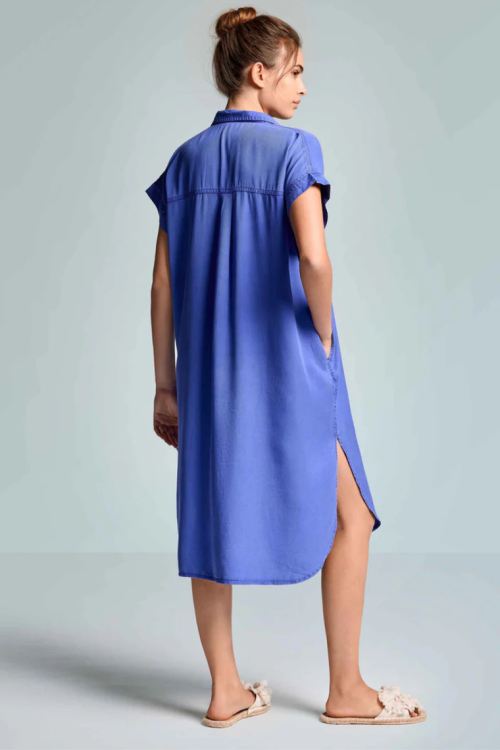 Sukienka koszulowa z krótkim rękawem z Tencelu
