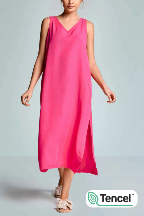 Sukienka maxi bez rękawów z Tencelu
