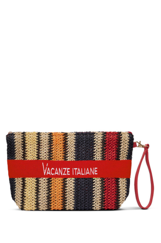 Torebka typu kopertówka w kolorowe pasy